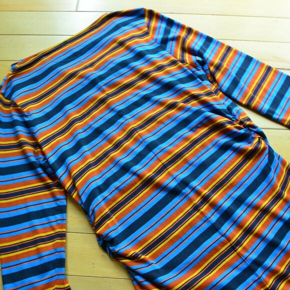 Patagonia Hatty Stripe Kamala Cowl Neck Dress Size L - Picture 11 of 13